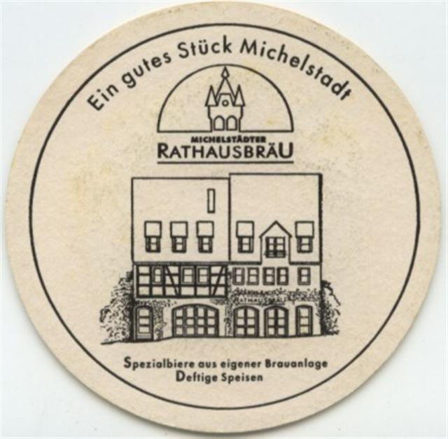 michelstadt erb-he rathaus rund 1b (215-ein gutes stck-schwarz) 